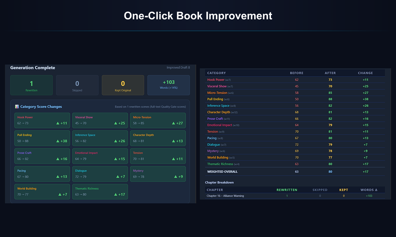 ProseEngine One-Click Book Improvement