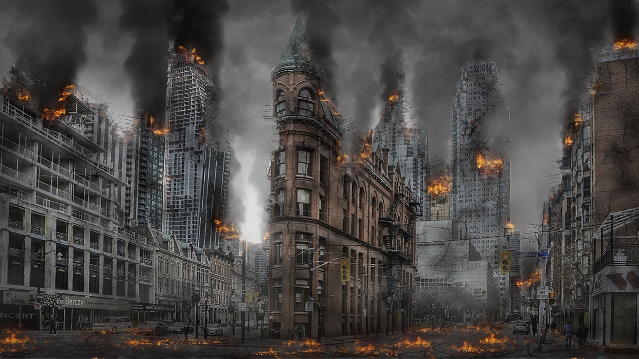 Post-apocalyptic landscape — the setting of dystopian fiction